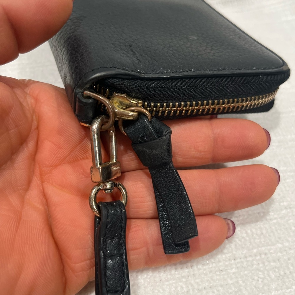 Tory Burch Black Leather Wristlet - Picture 4 of 11
